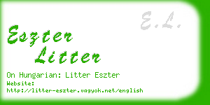 eszter litter business card